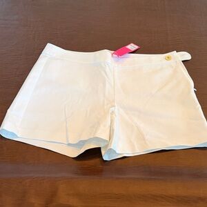 Lilly Pulitzer White High-Rise Tailored Shorts